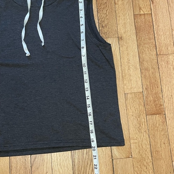 Sleeveless Dark Gray Hoodie W’s S - Picture 6 of 6